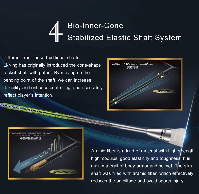 STABILIZED ELASTIC SHAFT - Vợt cầu lông Lining Aeronaut 9000C (Mã JP)